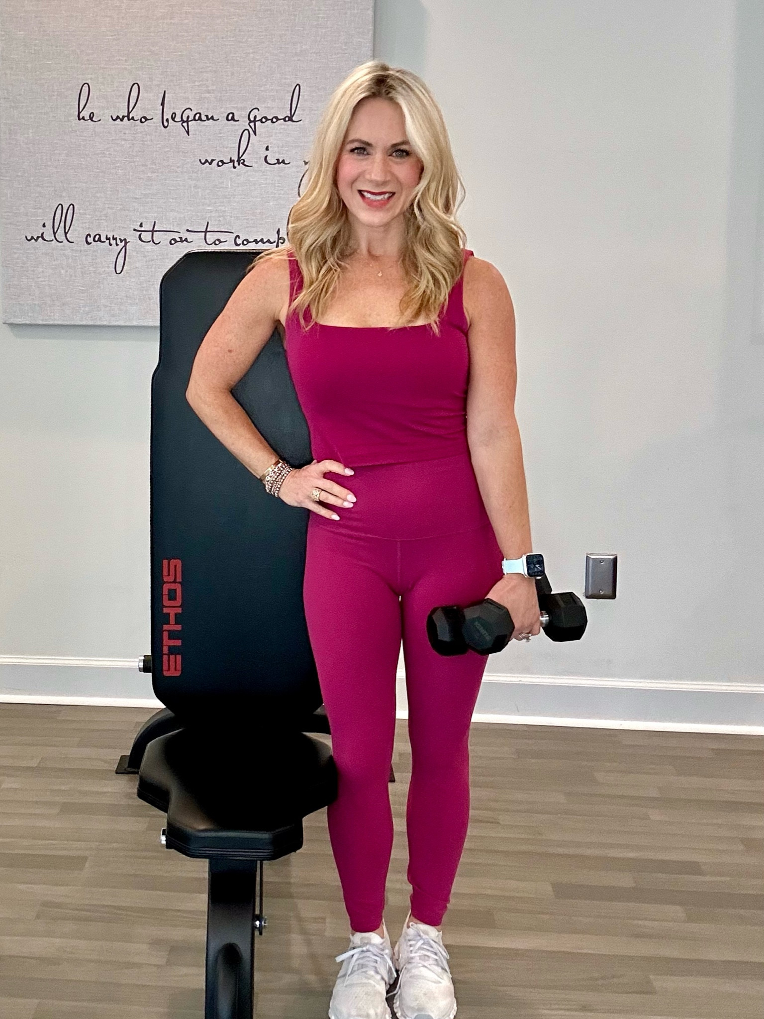 Best weight training set! Love this color and square neck top

#LTKstyletip #LTKbeauty #LTKfitness