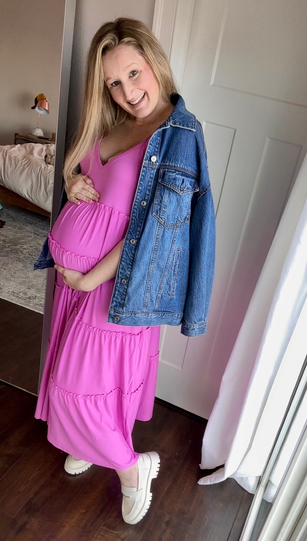 Spring maternity outfit 

Casual Easter outfit, comfy bump friendly dress, pink summer 

#LTKbump