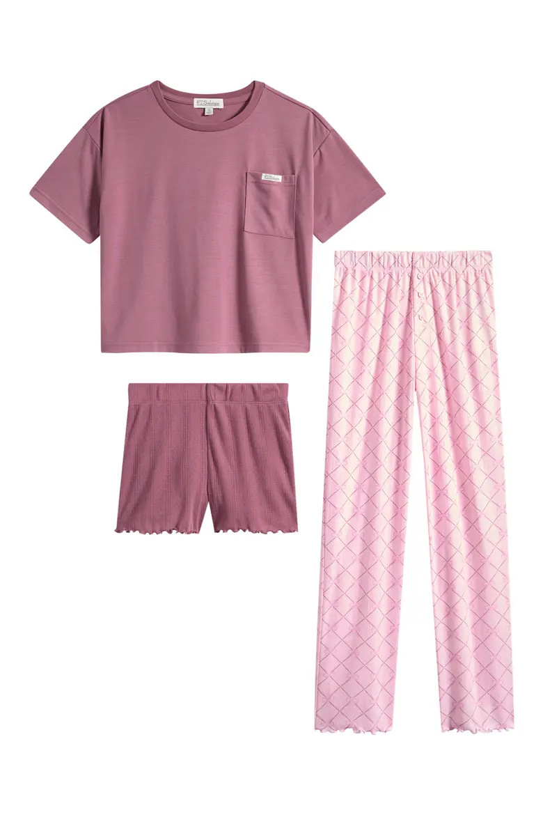 Kids' Three-Piece Pointelle Pajama Set (Women) | Nordstrom | Nordstrom