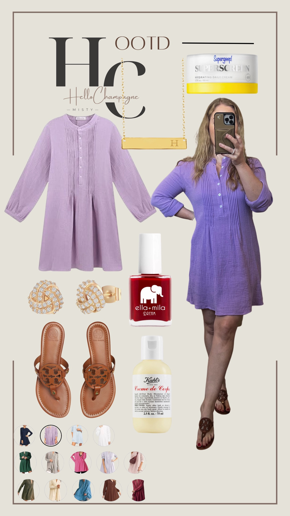 ☀️Summer Outfit - this tunic dress comes in many different colors and is light weight!  My favorite summer sandals go with everything. I also included some of my staple items: sunblock I use every day on my face, body lotion and my go-to red nail polish. 👌🏽

#LTKShoeCrush #LTKFindsUnder50 #LTKSeasonal