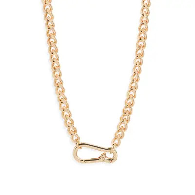 Nordstrom Carabiner Curb Chain Necklace in Gold at Nordstrom | Nordstrom
