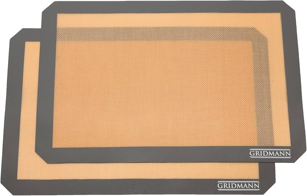 GRIDMANN Pro Silicone Baking Mat - Set of 2 Non-Stick Half Sheet (16-1/2" x 11-5/8") Food Safe Tr... | Amazon (US)