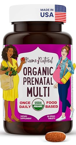 Mama Natural Organic Prenatal Vitamins for Women Vegan (30 Servings) | One A Day Prenatal Vitamin... | Amazon (US)