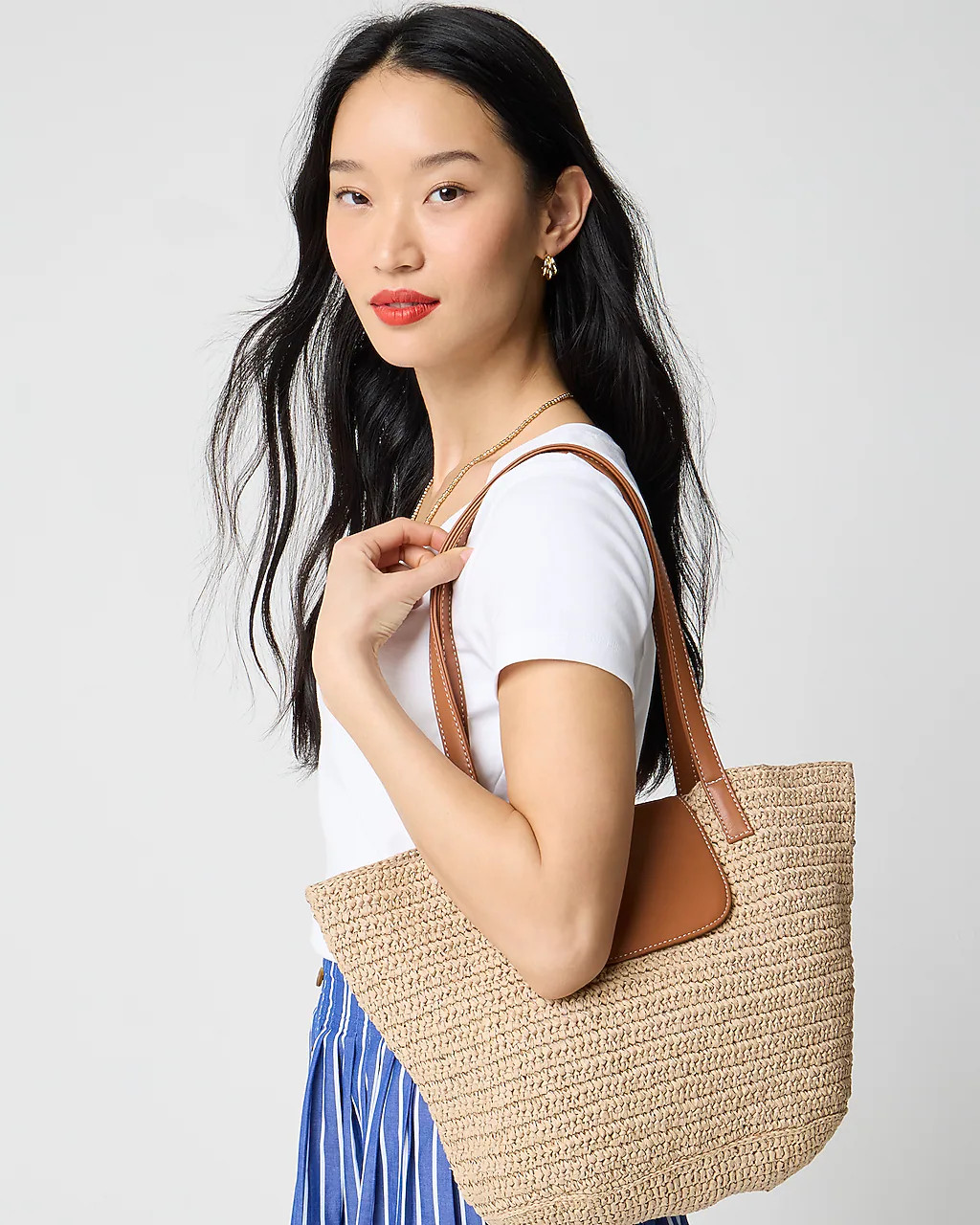 Straw tote bag | J.Crew Factory