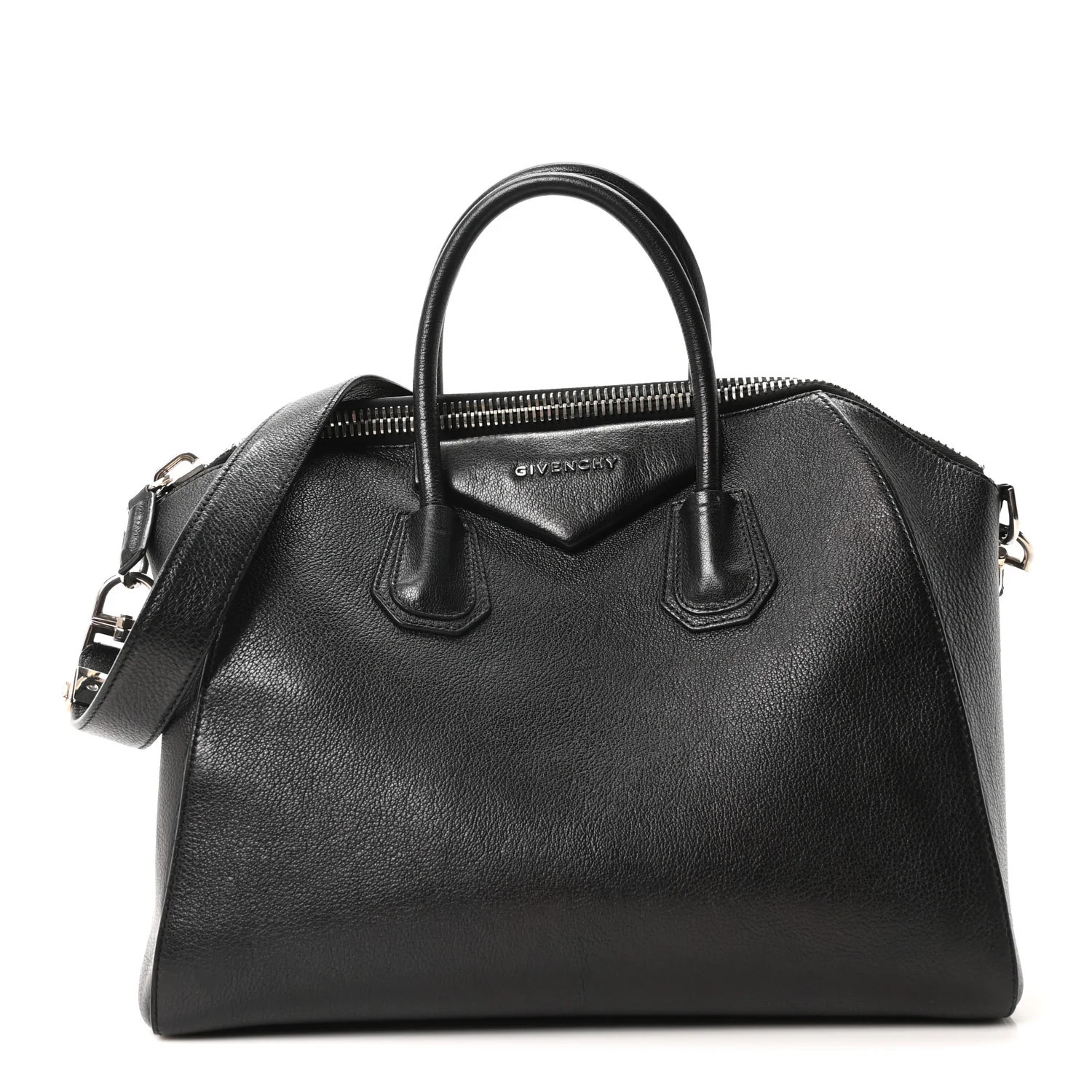 Givenchy Sugar Goatskin Medium Antigona Black | FASHIONPHILE (US)