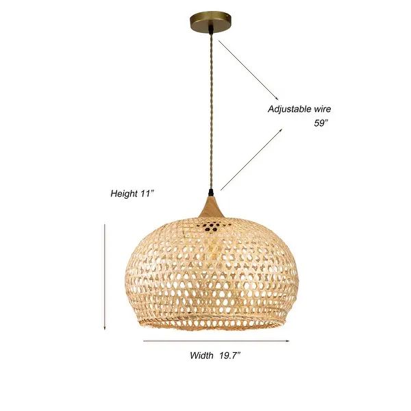 Wicker Rattan Pendant Light - Beige | Bed Bath & Beyond