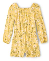 Girls Daisy Romper - sunset gold | The Children's Place