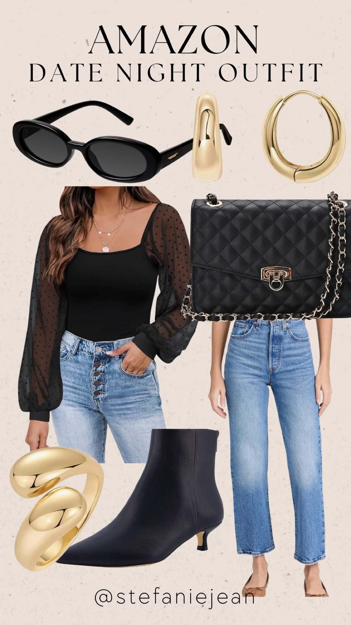 Black lace top, Levi’s jeans and black booties for an affordable date night outfit

#LTKSaleAlert #LTKFindsUnder50 #LTKMostLoved