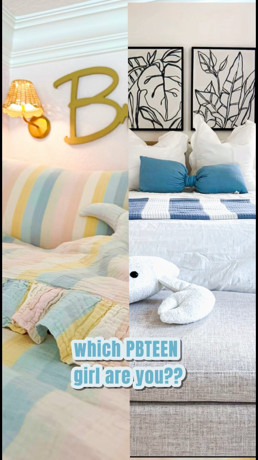 which girl are you? Can’t go wrong with my boho babe or coastal cutie designs for my girls, I love them both! #pbteen #homedecor #interiordesign #kidsroomsinspo 

#LTKHome #LTKFamily