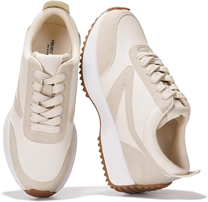 Project Cloud Womens Sneakers - Memory Foam Insole and Lightweight Spring Shoes - Non-Slip Lace U... | Amazon (US)
