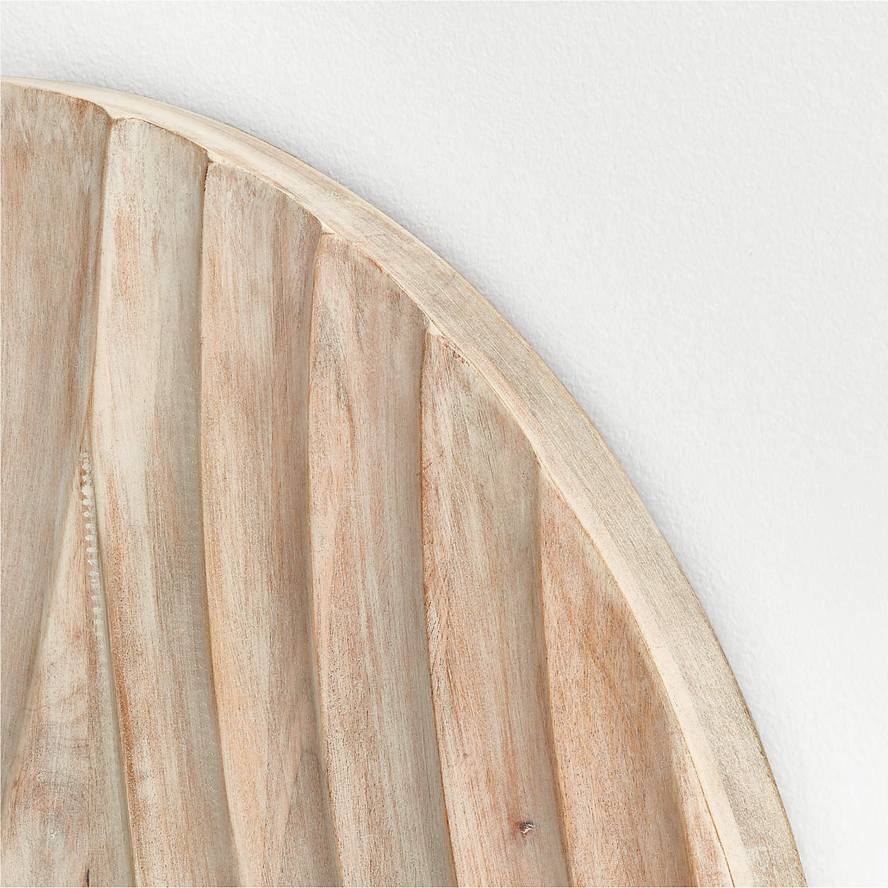 'Dune' Hand-Carved Bleached Wood Wall Art 30"x30" + Reviews | Crate & Barrel | Crate & Barrel