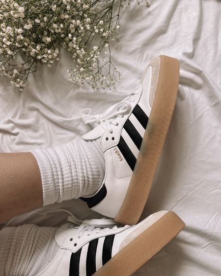 Adidas Samba sneakers - so comfy and on trend for spring! I’m usually a 9.5-10 and the 9 fits perfectly. Wide foot friendly!!

White & black sambas, classic sambas

#LTKstyletip #LTKcanada