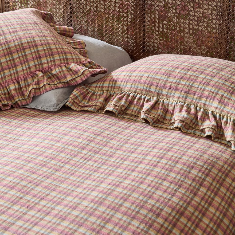 Marjorie Flannel Ruffle Duvet Cover & Shams | GreenRow
