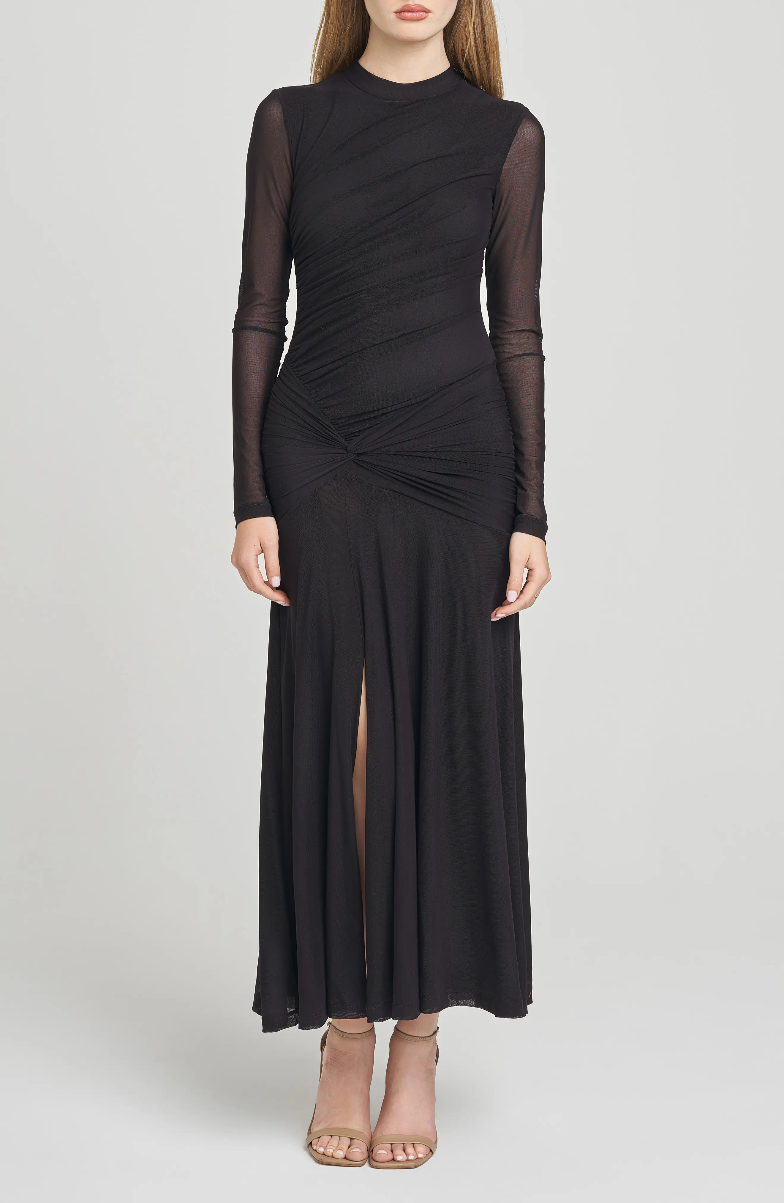 WAYF Selene Ruched Long Sleeve Dress (Women) | Nordstrom | Nordstrom