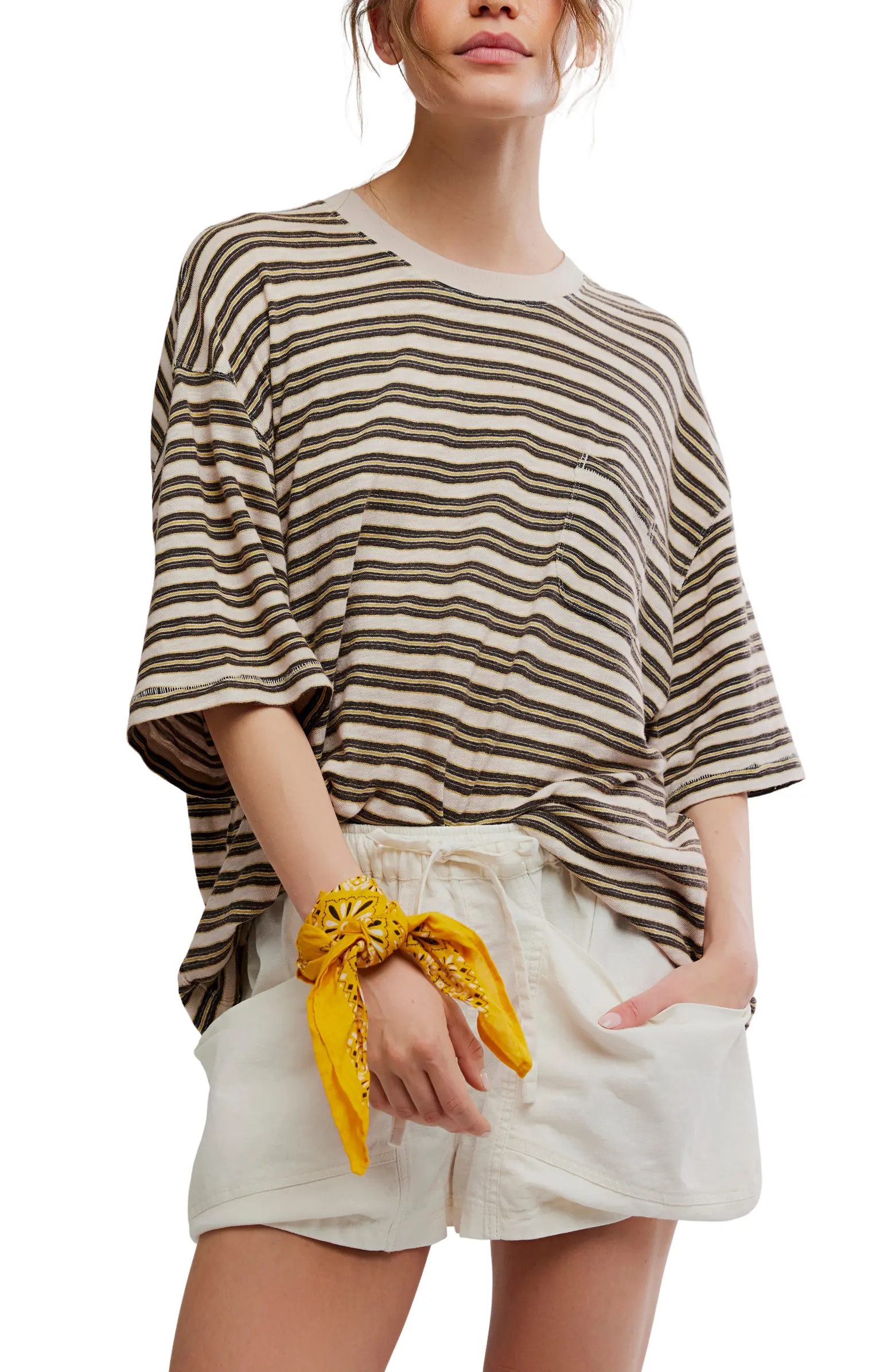 Allover Stripe Cotton T-Shirt | Nordstrom