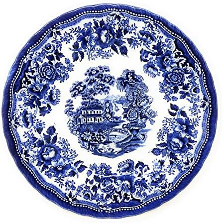 Royal Wessex Churchill China England Tonquin Blue Plates - Set of Four 4 Dinner Plate 10", Serving,  | Amazon (US)