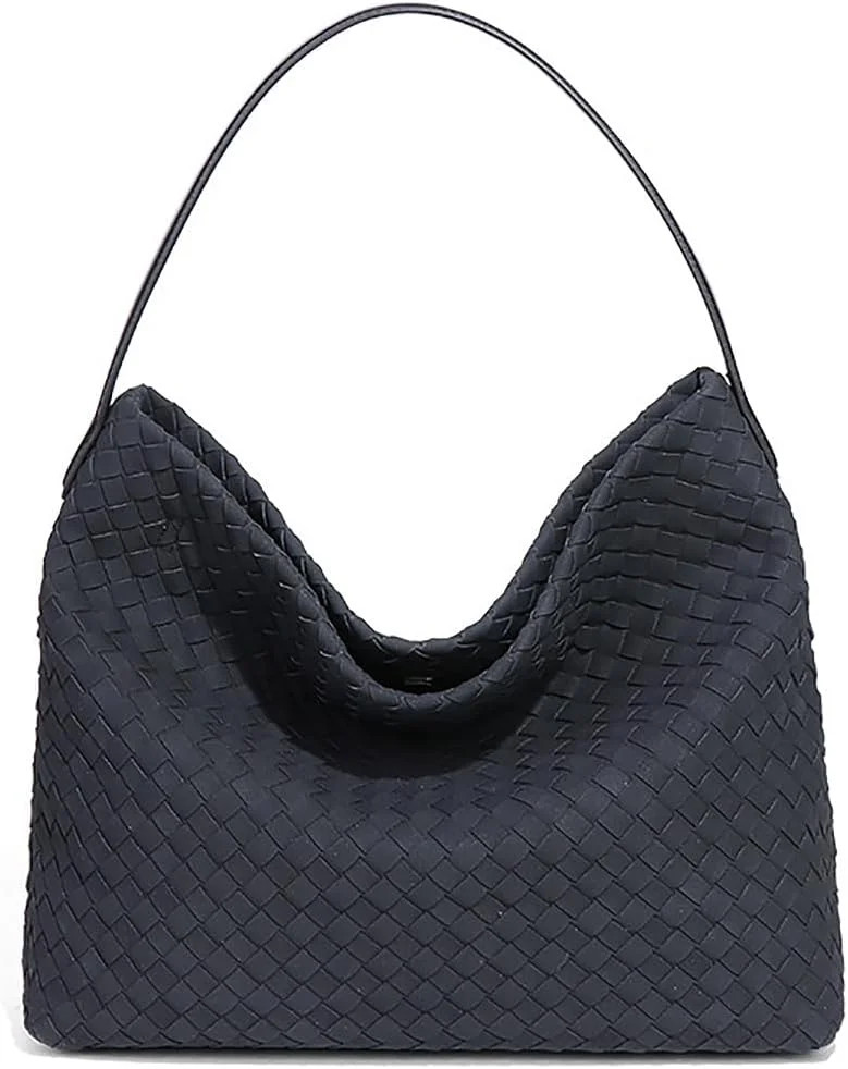 CHENHAINAN Women's Woven Suede Tote Bag Slouchy Shoulder Bags Trendy Crescent Satchel Purse - Wal... | Walmart (US)