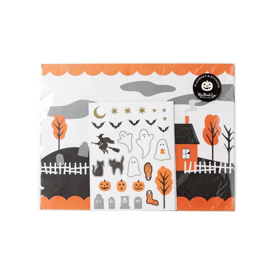 Halloween Placemat with stickers | My Mind's Eye