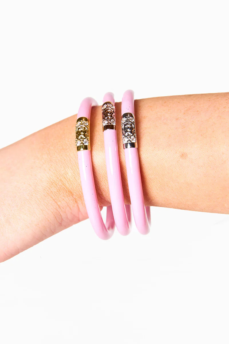 BuDha Girl Three Kings Medium Bangles - Pink | BuddyLove