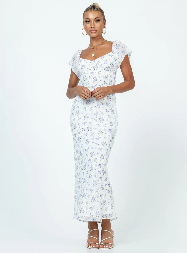 Hera Maxi Dress White Floral | Princess Polly US