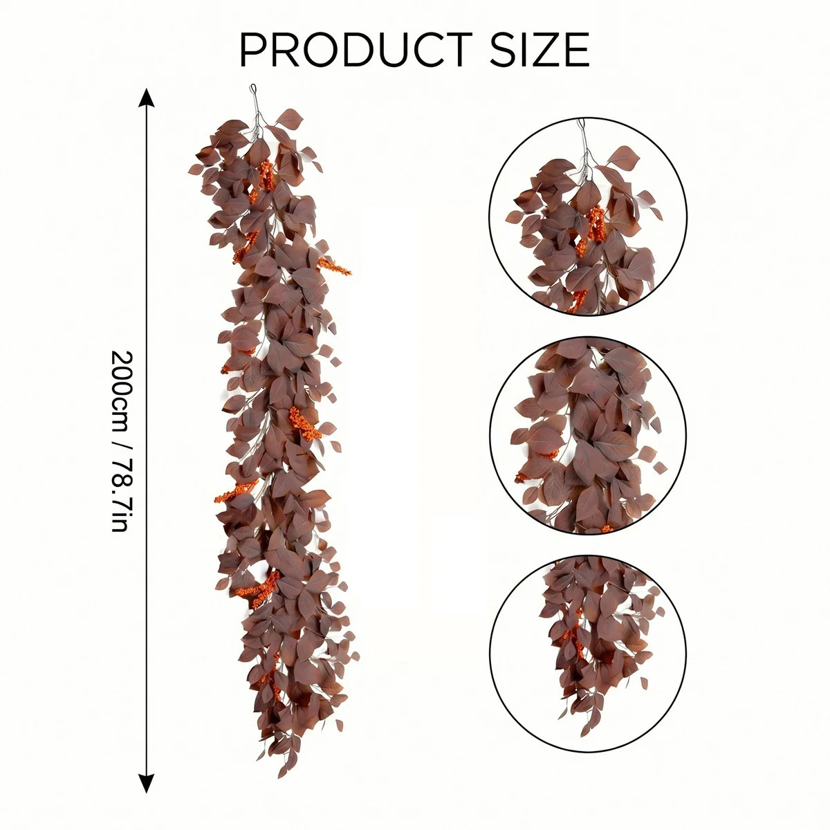 6.56Ft Fall Eucalyptus Garland, Artificial Greenery Vine For Thanksgiving, Harvest Season Autumn ... | Wayfair North America