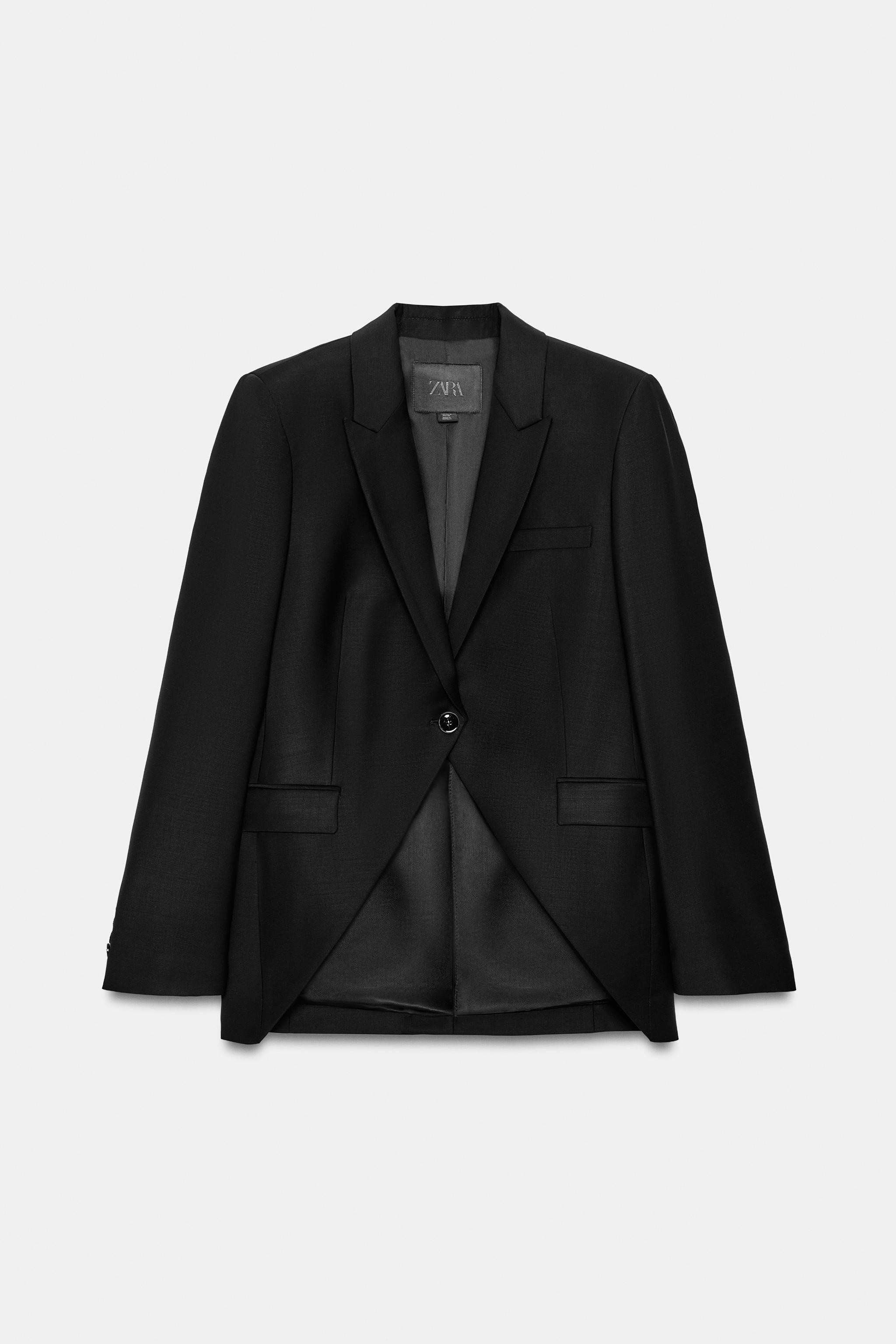 ZW COLLECTION WOOL BLEND ASYMMETRIC BLAZER | Zara US