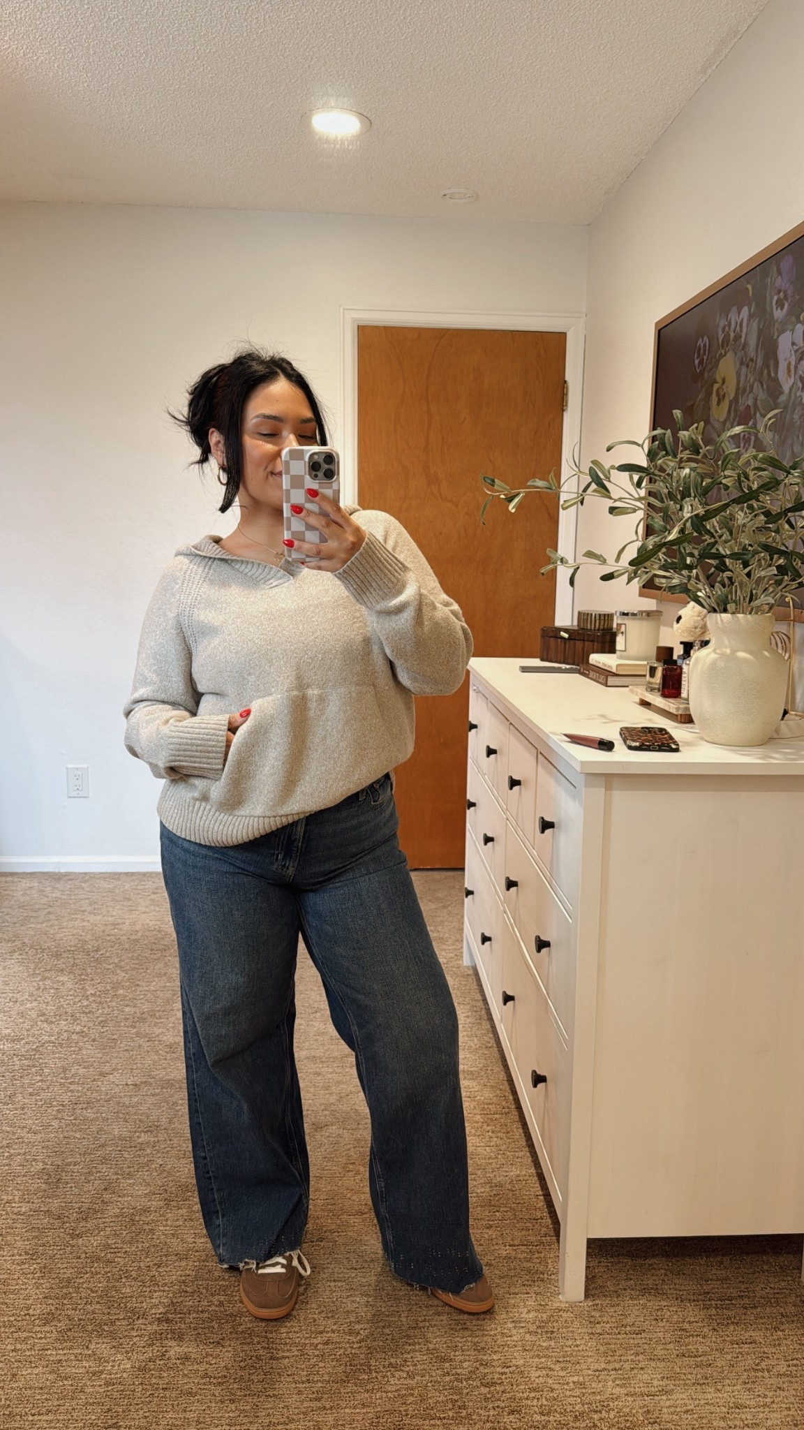 Sweater - Large
Jeans - 8 short 

#LTKootd #LTKmomlife #LTKMidsize