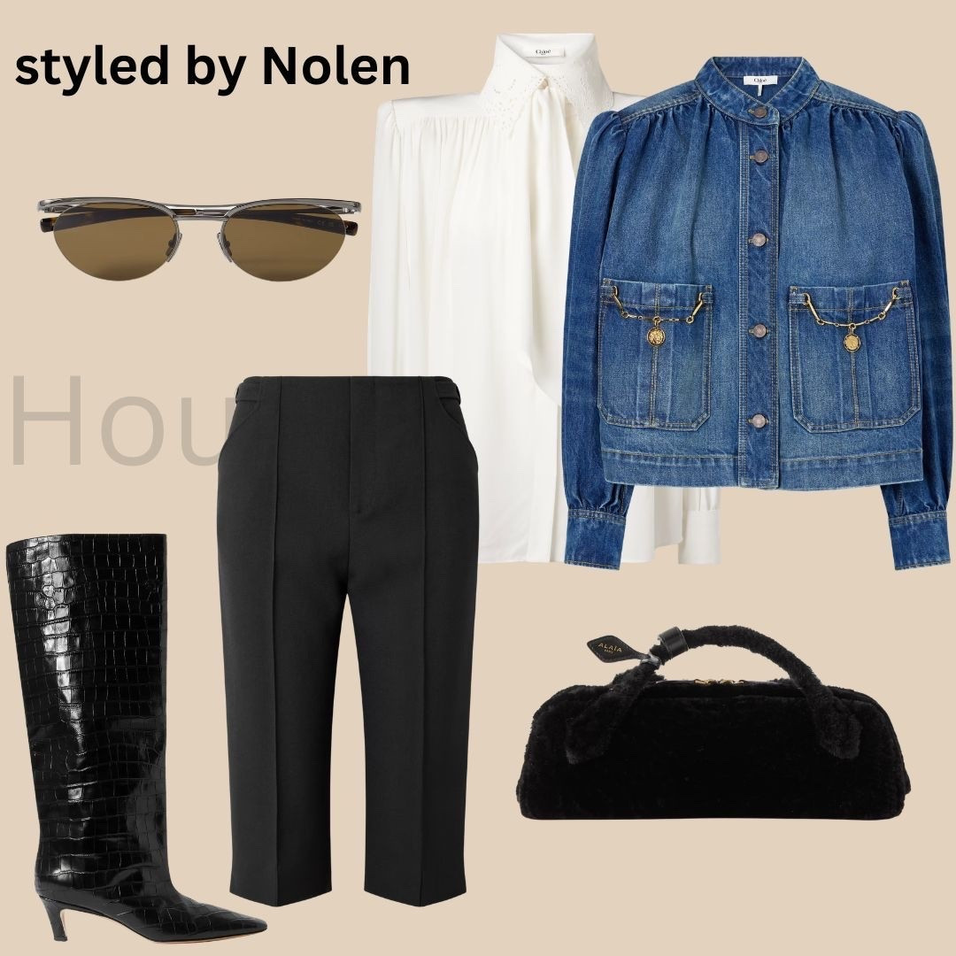 Spring 2026 Look 13. 

denim was never casual. not like this.
chloé ruffles, croc boots, an alaïa bag —
spring dressed up and didn't apologize for it.
that's the whole look.

styled by nolen 🖤

#StyledByNolen #HouseOfNolen #SpringStyle #SpringOOTD #FlatLayStyling #OutfitInspo #FashionStylist #NYCStylist #NYCFashion #NYCStyle #EditorialStyle #LuxeStyle #SpringFashion #zoekravitz #StyleInspiration #OOTDInspo #DenimDoneRight #FrenchStyle #TextureMixing #CrocBoots #Chloe #Alaia #StyleEdit #CuratorsOfInstagram #GetDressed

#LTKgrwm #LTKootd #LTKOver40