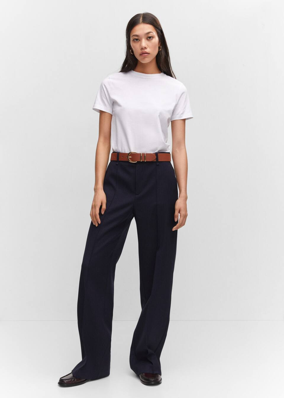 Straight striped pants | MANGO (US)