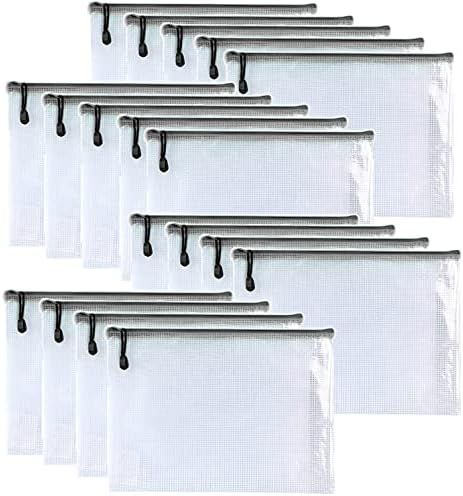 Oaimyy-3"x 5",18 Pcs Plastic Mesh Zipper Pouch Document Folders Bag Zip File Folders for School O... | Amazon (US)