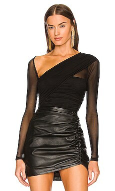 Michael Costello x REVOLVE Mamie Bodysuit in Black from Revolve.com | Revolve Clothing (Global)