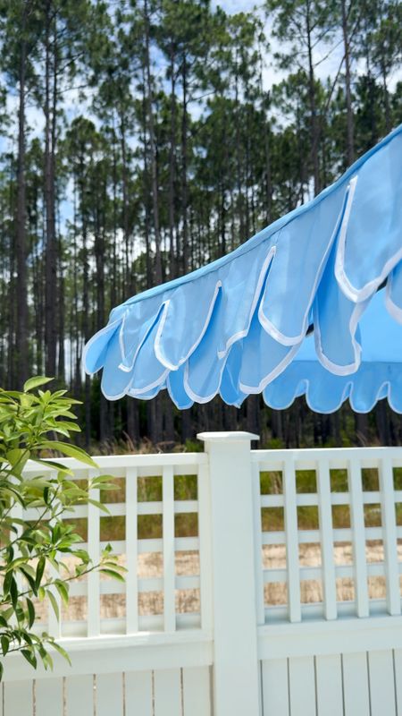 I love how our light blue double scalloped  umbrellas on our pool deck look even with the gentlest of breezes! They come in ten colors too. Also linking our pool chaise lounge chairs, clamshell umbrella bases, reversible outdoor throw pillows and more!
.
#ltkhome #ltkseasonal #ltkvideo #ltksalealert #ltkfindsunder100 #ltkstyletip

#LTKVideo #LTKSeasonal #LTKHome