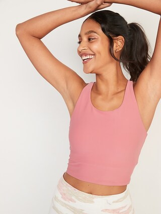 Light Support PowerSoft Adjustable Longline Sports Bra for Women | Old Navy (US)
