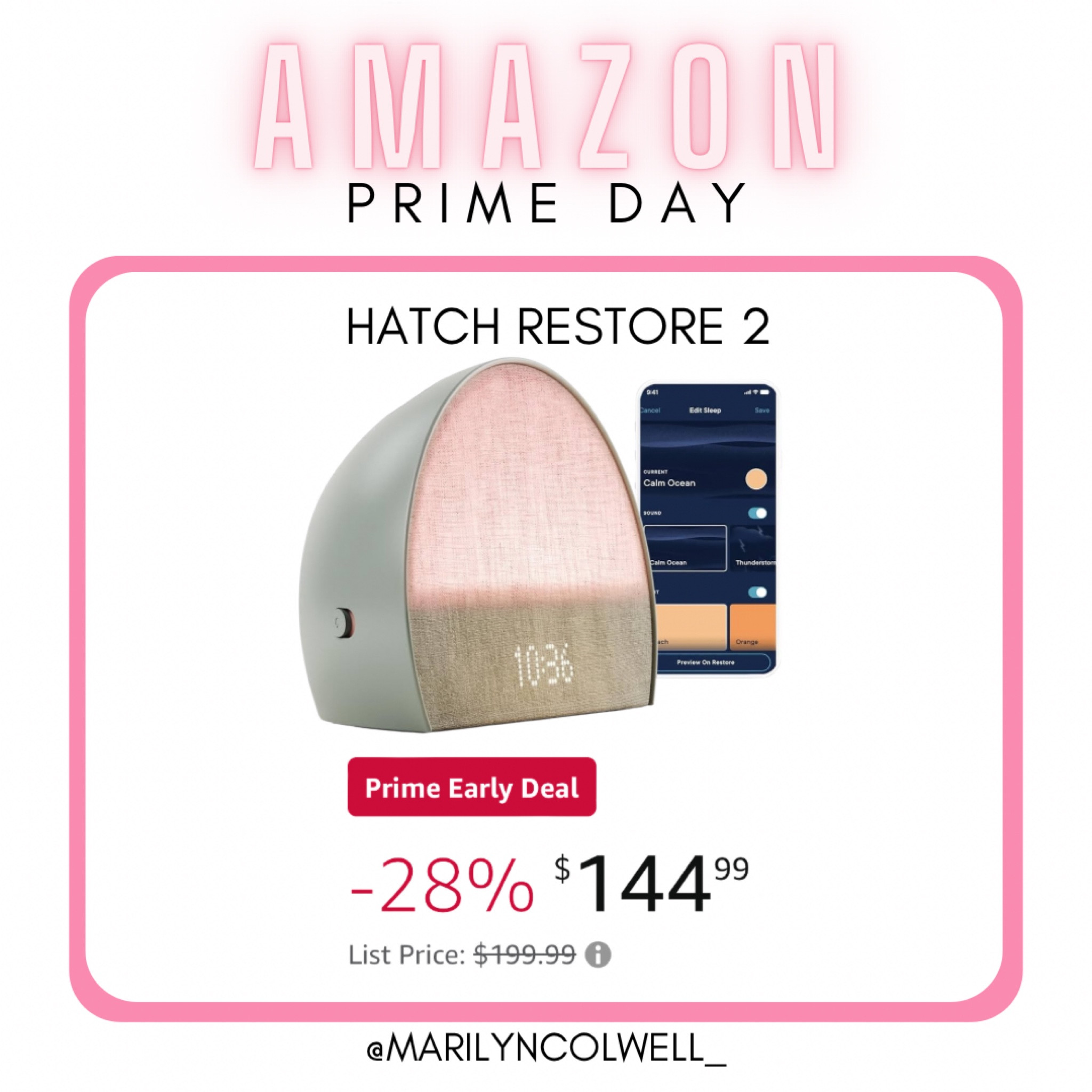 Hatch Restore 2, Amazon Prime Day, Prime Deals, Alarm Clock, Sunrise Alarm Clock

#LTKHome #LTKSaleAlert