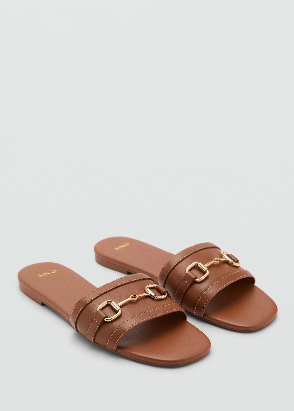 Buckle leather sandals leather - Women - 6½ - MANGO | Mango (US/MX/AU)