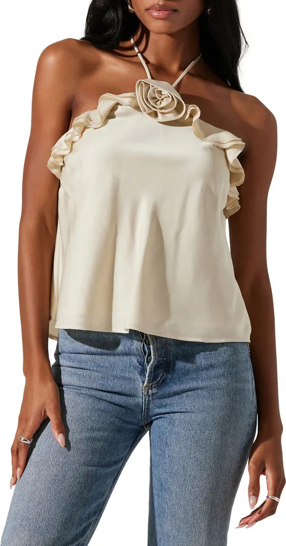 ASTR the Label Alix Rosette Halter Top | Nordstrom | Nordstrom
