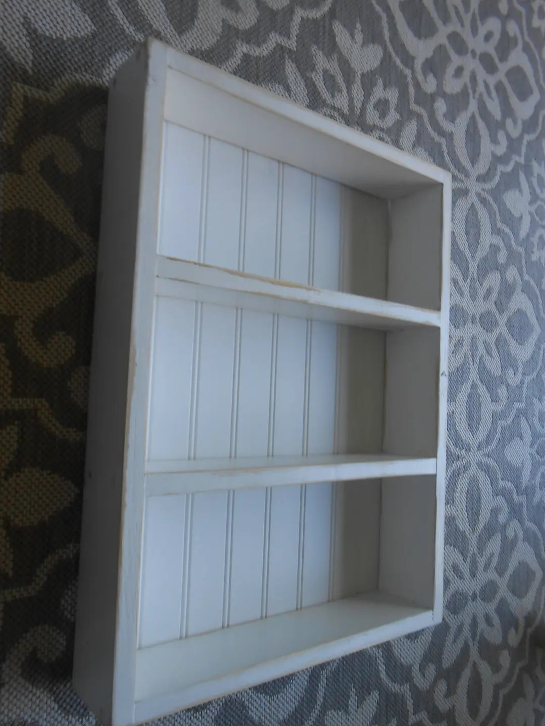 White Beadboard Shelf farmhouse Shelf White Distressed Display Shelf Bathroom Shelf-cottage Beadb... | Etsy (US)