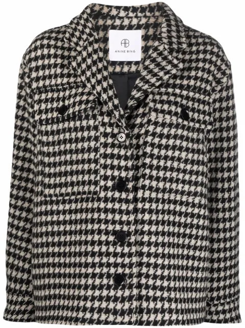 single-breasted houndstooth jacket | Farfetch (UK)