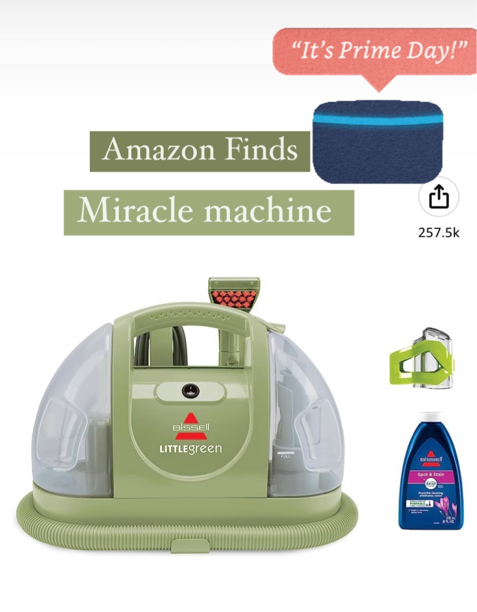 Bissell Green Machine, Carpet cleaner, upholstery cleaner, portable household cleaner, Amazon home finds, Amazon prime day deals, prime day 2023, LTKsalefinds

#LTKxPrimeDay #LTKunder100 #LTKhome