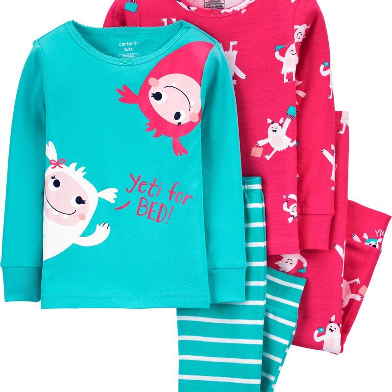 4-Piece 100% Snug Fit Cotton PJs | Carter's