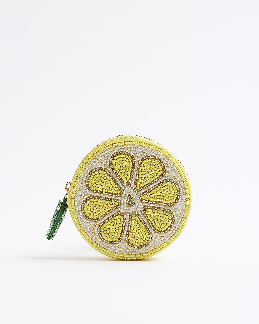 Yellow Premium Beaded Lemon Pouch | River Island UK & IE