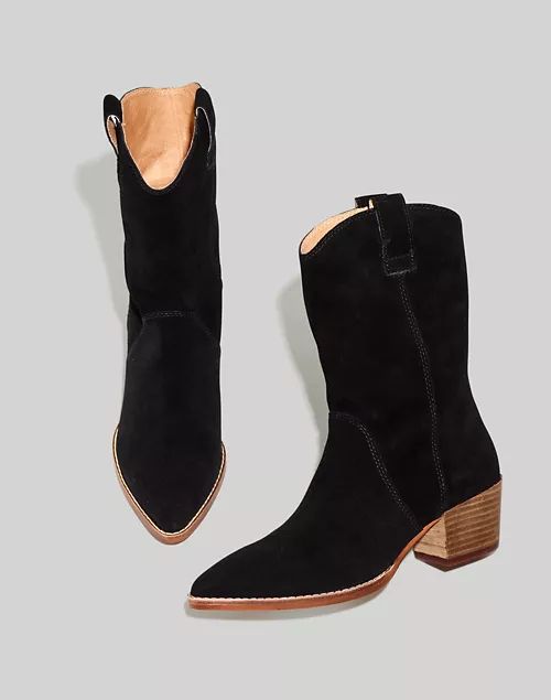 The Cassity Tall Western Boot in Suede | Madewell