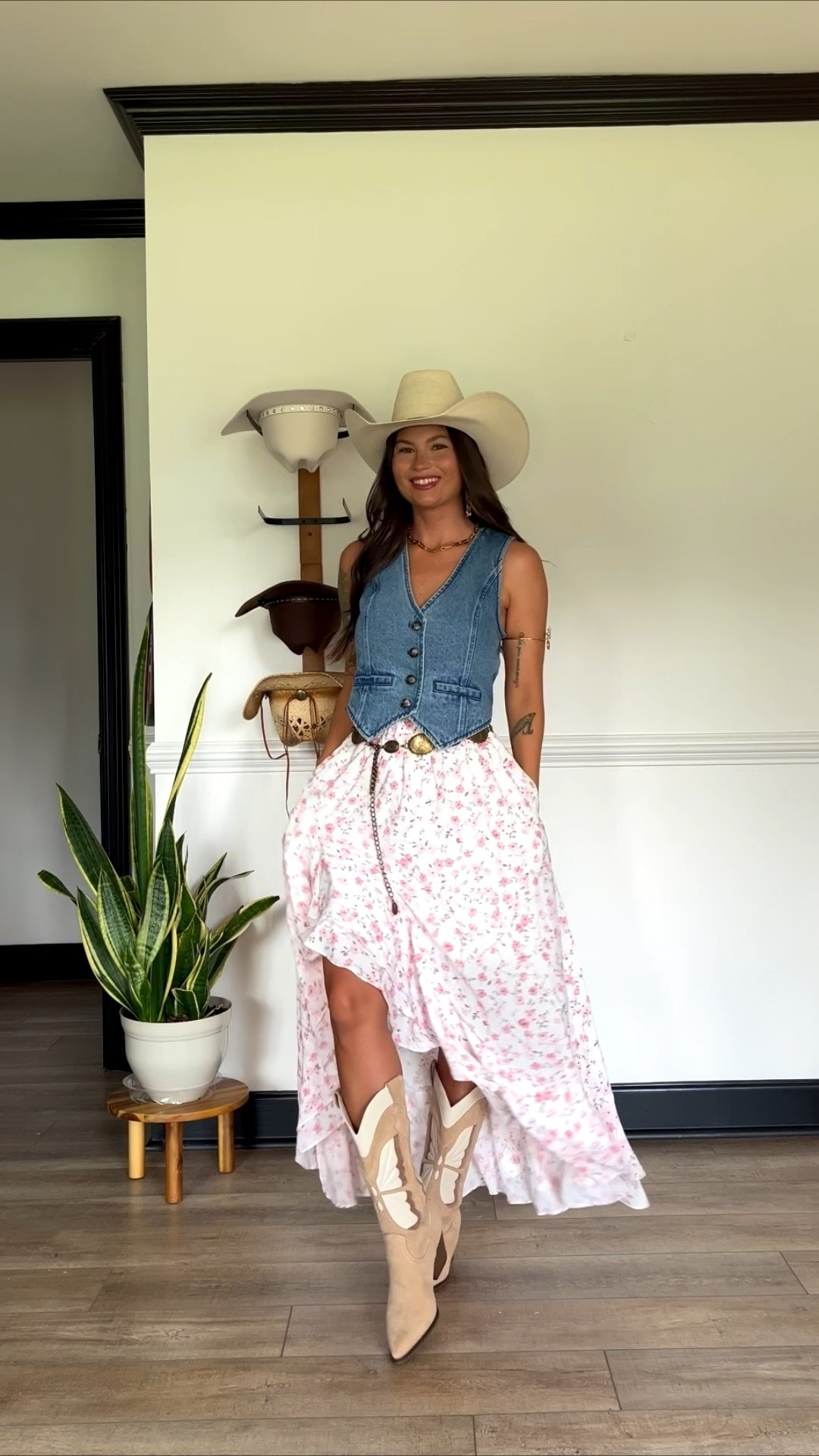 Floral skirt paired with denim vest! Wearing xs vest and small skirt. Code LORIG30 or LORILYNN35 to save on vest!

#LTKootd #LTKgrwm #LTKSeasonal