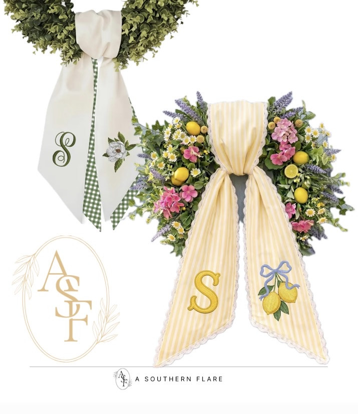 Found a delightful Amazon find for your holiday decor! This personalized wreath sash is perfect for adding a touch of elegance to your door. #EasterDecor #HomeStyle