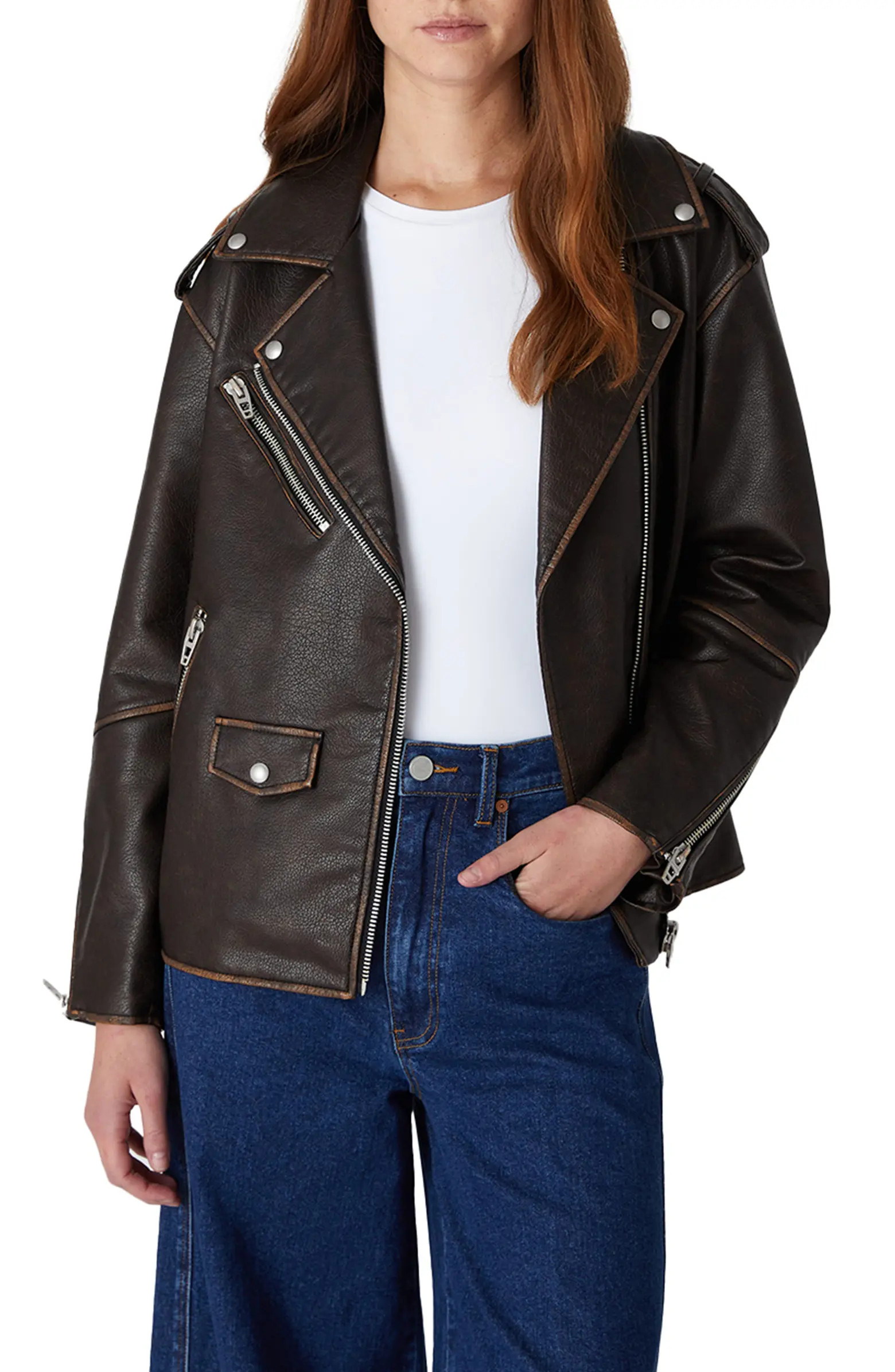 Faux Leather Moto Jacket | Nordstrom