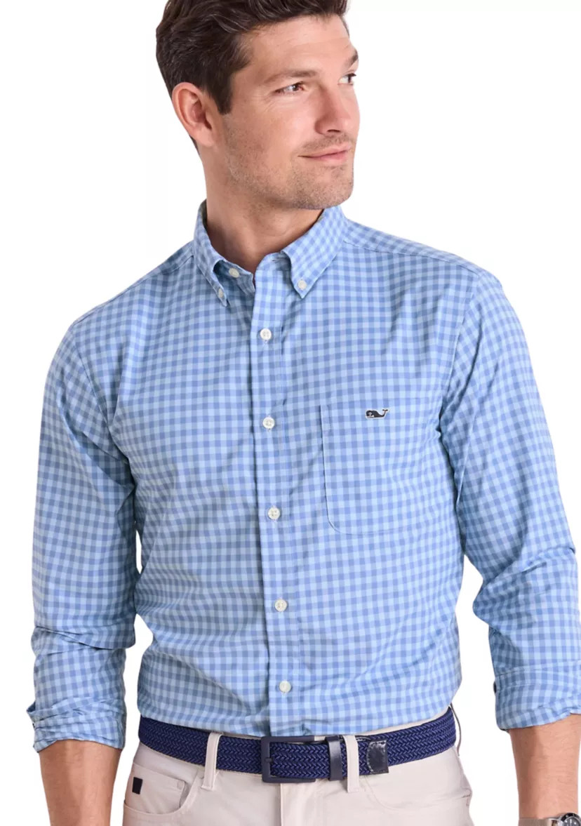 Men's Topsail Gingham Featherweight Performance Shirt | Belk