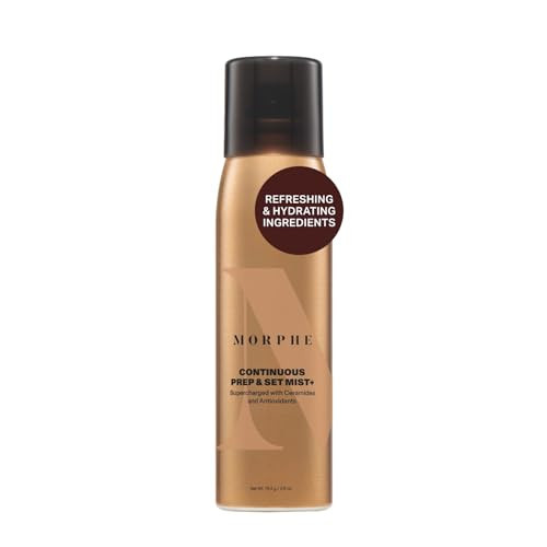Morphe Continuous Prep & Set Setting Spray - Hydrating Setting Spray for Makeup & Skin Prep - Enriched with Ceramides and Antioxidants for a Radiant Finish (2.8 oz) | Amazon (US)