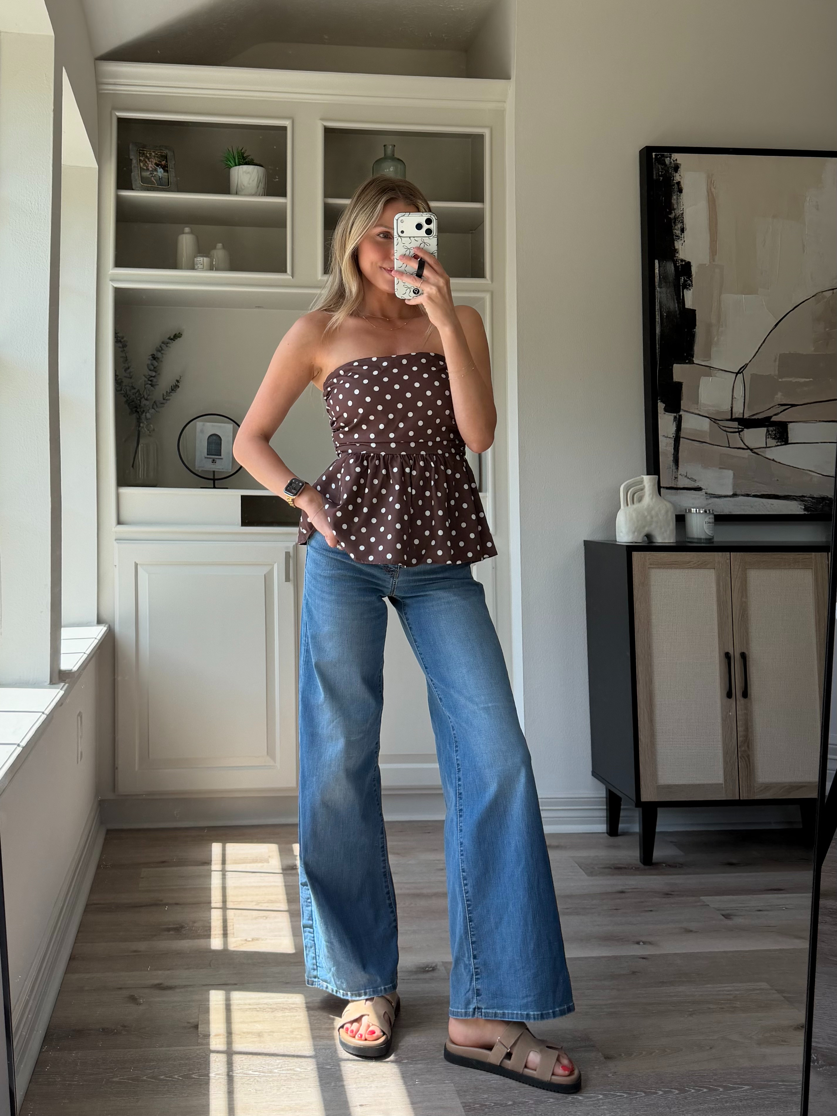 Cutest polka dot top for spring and summer! 

 #LTKootd