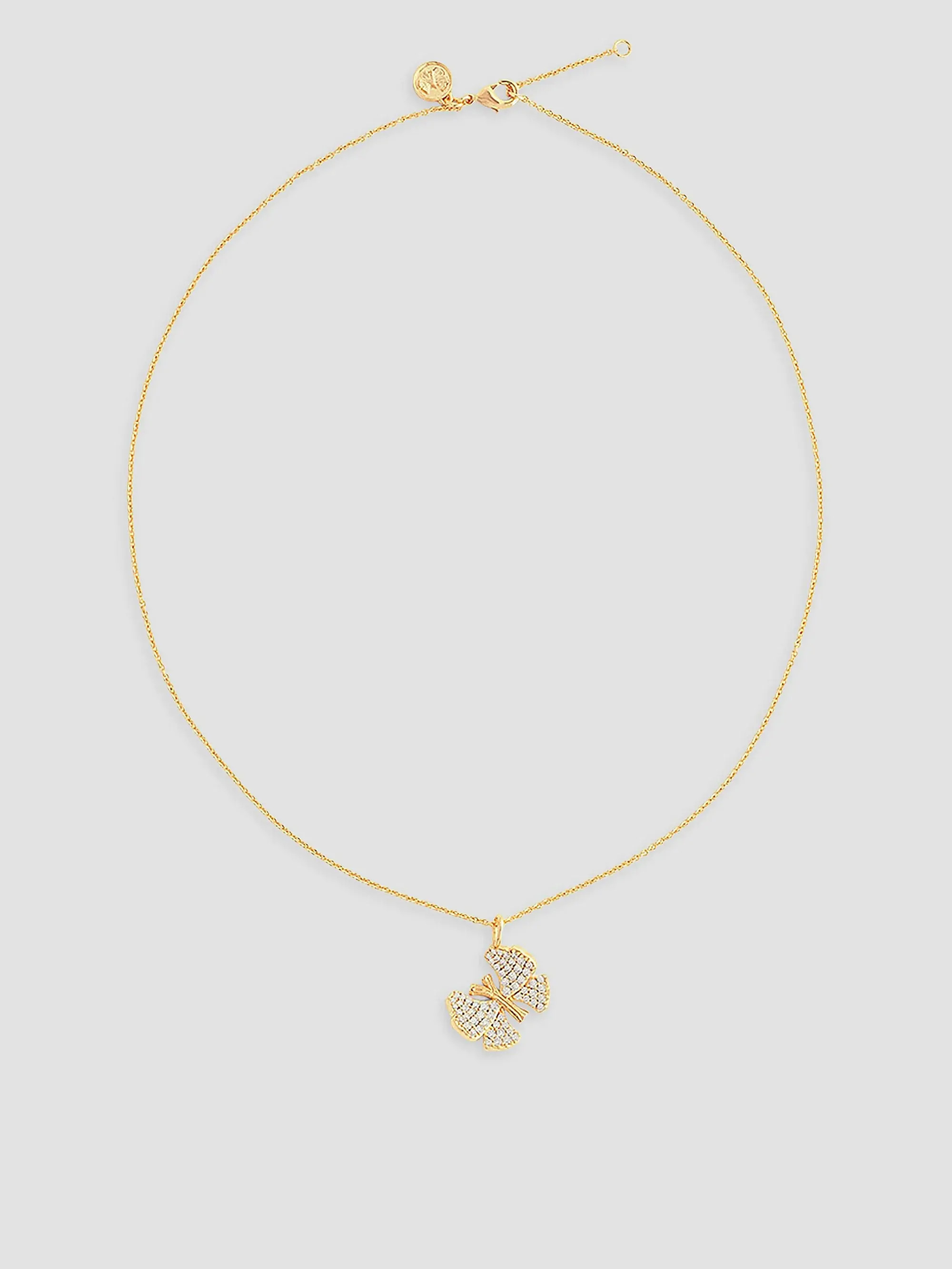 Butterfly 18K-Gold-Plated & Cubic Zirconia Pendant Necklace | Saks Fifth Avenue