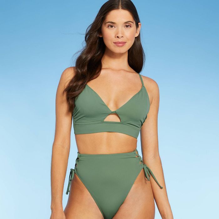Women's Longline Cut Out Bikini Top - Shade & Shore™ | Target